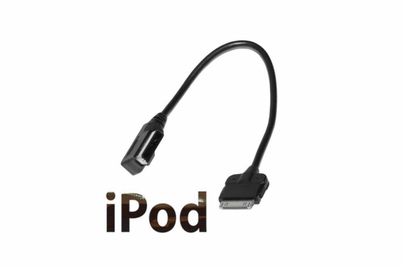 iPad pour Audi A3/A4/A5/A6/A8/S4/S6/S8/Q5/Q7/R8/TT et Volkswagen Jetta/GTI/GLI/Passat/CC/Tiguan/Touareg/EOS Shine @ Nouvelle ami MDI MMI/iPod câble Adaptateur Compatible avec Apple iPod iPhone 3 G 