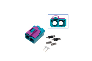 Double FAKRA socket - female - uni