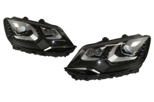 Bi-Xenon headlights LED DRL Upgrade for VW Sharan 7N - with electr. shock absorber