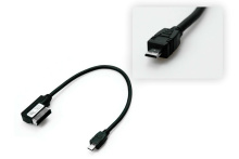 Micro USB connection cable for Audi AMI, VW MEDIA IN