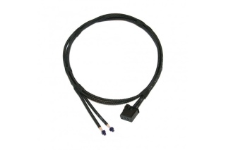 MOST fiber optic cable set, twin pack, protective hose [2400 mm]