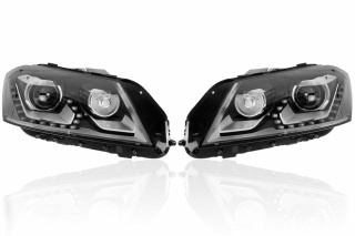 Bi-Xenon Headlights LED DTRL Upgrade for VW Passat B7 [without electr. shock absorber / 4Motion]
