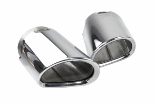1 set of universal embellishers for exhaust tailpipes chrome