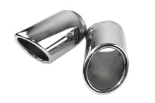 1 set of universal embellishers for exhaust tailpipes chrome