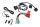 Cable set spare part for the FISCON hands-free kit "Basic" Mini ISO for Audi, Seat