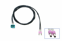 Fakra-cable 2x angle-socket (female) to 2x male