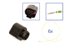 Repair kit connector 6 pin 1J0 973 713 socket housing for...