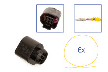 Reparatursatz Stecker 6 polig 1J0 973 713 Buchsengehäuse für VW Audi Seat Skoda