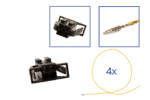 Repair kit connector 4 pin 3B0 972 722 plug housing for VW Audi Seat Skoda
