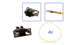 Repair kit connector 4 pin 3B0 972 722 plug housing for...