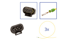 Repair kit connector 3 pin 3C0 973 203 MLK coupling for...