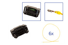 Reparatursatz Stecker 6 polig 7M0 973 119, A210 540 36 81, 61 13 8 383 300 Steckergehäuse für VW Audi Seat Skoda Mercedes Benz BMW