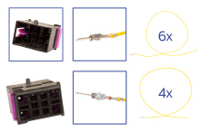 Repair kit connector 10 pin 1J0 937 743 socket housing...