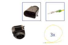 Repair kit connector 3 pin 1J0 973 803 plug housing for VW Audi Seat Skoda