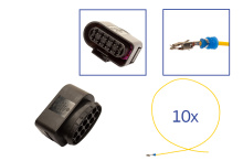 Reparatursatz Stecker 10 polig 1J0 973 735 Buchsengehäuse für VW Audi Seat Skoda