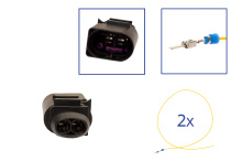 Reparatursatz Stecker 2 polig 8D0 973 822 Steckergehäuse für VW Audi Seat Skoda