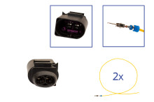 Reparatursatz Stecker 2 polig 8D0 973 822 Steckergehäuse für VW Audi Seat Skoda