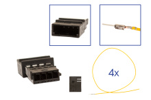 Repair kit connector 4 pin 8E0 972 643 socket housing for...