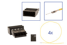 Reparatursatz Stecker 4 polig 8E0 972 643 Buchsengehäuse für VW Audi Seat Skoda