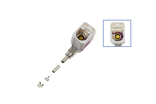 FAKRA socket - angled [Coding B / cream white]