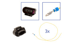 Reparatursatz Stecker 3 polig 1J0 973 723 Steckergehäuse für VW Audi Seat Skoda