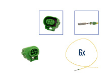 Repair kit connector 6 pin 4H0 973 713 C plug housing for...