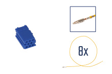 Repair kit connector 8 pin for MINI ISO connector housing...