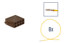 Repair kit connector 8 pin for ISO loudspeaker plug housing