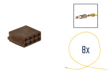 Reparatursatz Stecker 8-polig für ISO Lautsprecher-Steckergehäuse