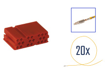 Reparatursatz Stecker 20 polig MINI ISO Steckergehäuse kompakt
