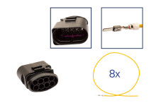 Repair kit connector 4 pin 8D0 973 834 plug housing for VW Audi Seat Skoda