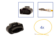 Repair kit connector 4 pin 1J0 973 724 plug housing for...