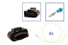 Reparatursatz Stecker 4 polig 1J0 973 724 Steckergehäuse für VW Audi Seat Skoda