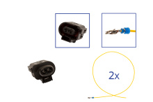 Repair kit connector 2 pin 1J0 973 722 A plug housing for...