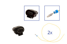 Reparatursatz Stecker 2 polig 1J0 973 722 A Steckergehäuse für VW Audi Seat Skoda