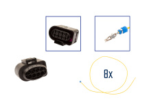 Reparatursatz Stecker 8 polig 8D0 973 734  Buchsengehäuse für VW Audi Seat Skoda