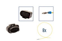 Reparatursatz Stecker 8 polig 8D0 973 734  Buchsengehäuse für VW Audi Seat Skoda