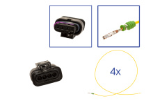 Repair kit connector 4 pin 4H0 973 704 plug housing for...