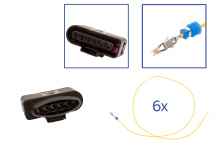 Repair kit connector 6 pin 1J0 973 726 plug housing for...