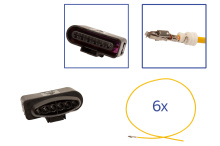 Reparatursatz Stecker 6 polig 1J0 973 726 Steckergehäuse für VW Audi Seat Skoda