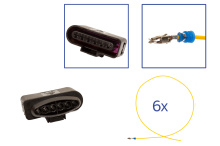 Reparatursatz Stecker 6 polig 1J0 973 726 Steckergehäuse für VW Audi Seat Skoda