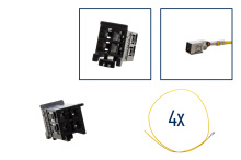Reparatursatz Stecker 4 polig Steckergehäuse Hirschmann 4 MB A 220 545 3928