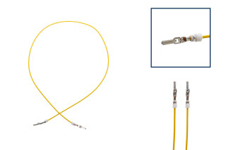 Reparaturleitung, Reparaturkabel, Einzelleitung Stiftkontakt 2.8 wie 000 979 129 E [Beidseitig bestückt]