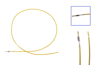 Reparaturleitung, Reparaturkabel, Einzelleitung MiT Stift selektiv vergoldet 0.5 wie 000 979 020 EA / 000 979 041 EA