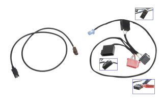 Kabelsatz Multimedia USB Buchse vorne bei Nachrüstung Media Connect für Smart Fortwo/Forfour 453