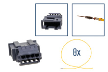 Reparatursatz Stecker 8 polig Buchsengehäuse VW 3B0...