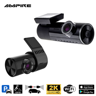 AMPIRE Dual-Dashcam, 2K Frontkamera und AHD Heckkamera, WiFi und GPS