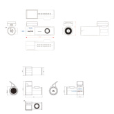 AMPIRE Dual-Dashcam, 4K Frontkamera und AHD Heckkamera, WLAN und GPS für Mercedes