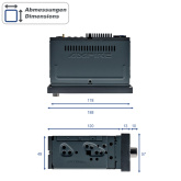 AMPIRE Smartphone 1DIN Radio, 6.38 Display, DAB+, AHD...