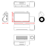 AMPIRE 2-Kanal Dashcam mit Touchscreen, 4K Front, 1080p...
